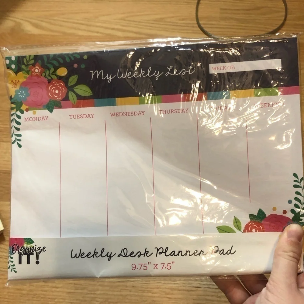 Weekly Desk Calendar Planner Pad Organizer NEW
